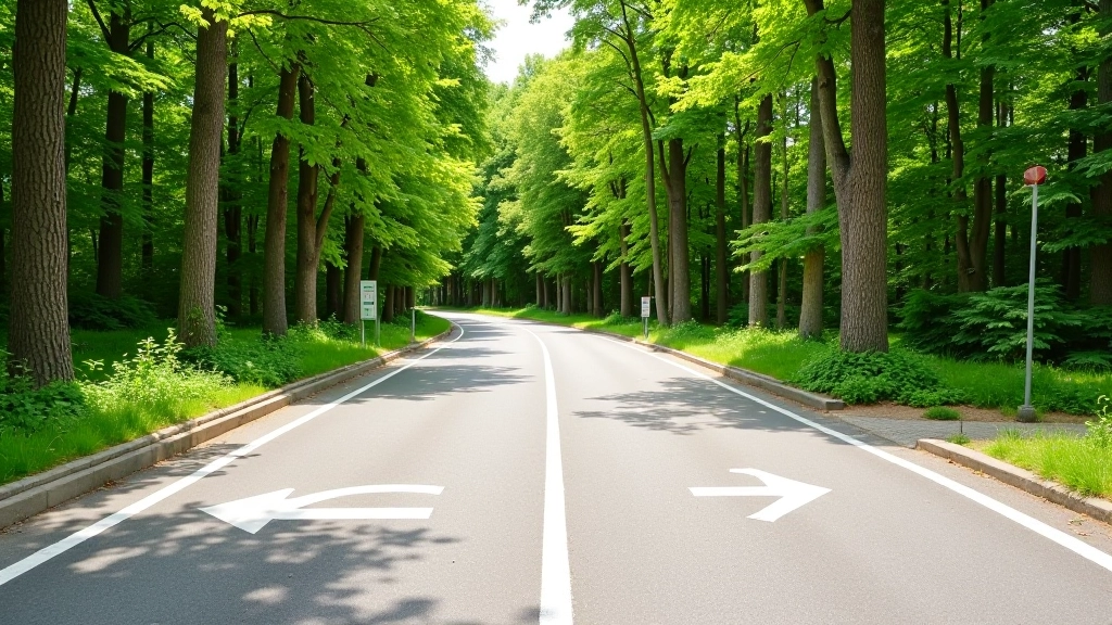 Accessible parking area near trail entrance with clear signage and paved pathways leading to the start of hiking trail